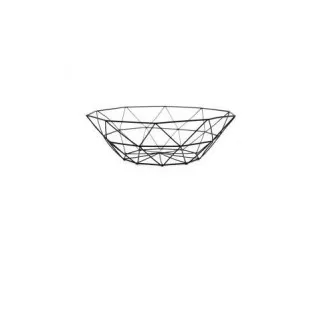 Cos fructe din metal , 27 x 10 cm negru 2