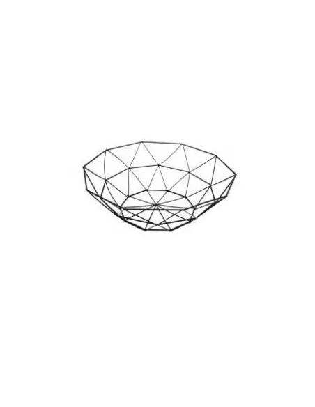 Cos fructe din metal , 27 x 10 cm negru