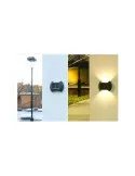 Set 4 Lămpi Solare Bidirecționale cu Senzor de Lumină, IP65, Autonomie 6-8 Ore