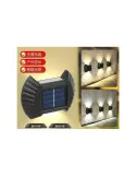 Set 4 Lămpi Solare Bidirecționale cu Senzor de Lumină, IP65, Autonomie 6-8 Ore