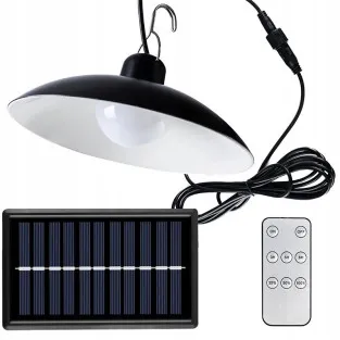 Lampă Solară Pendul cu Cârlig, Panou Solar Independent Cablu 3m, Telecomandă, 3 Niveluri, IP44 2