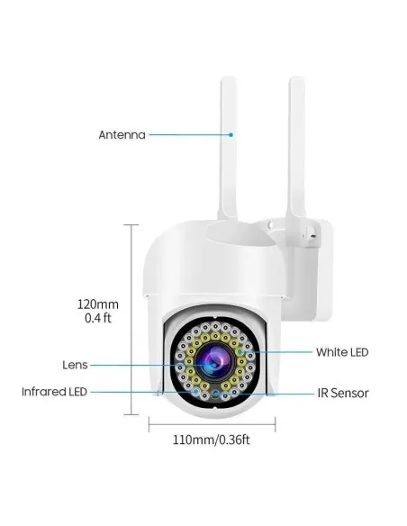 Set 2 Camere IP 360° WiFi JT-8161QJ cu 4 Carduri 32GB | Live & Noapte