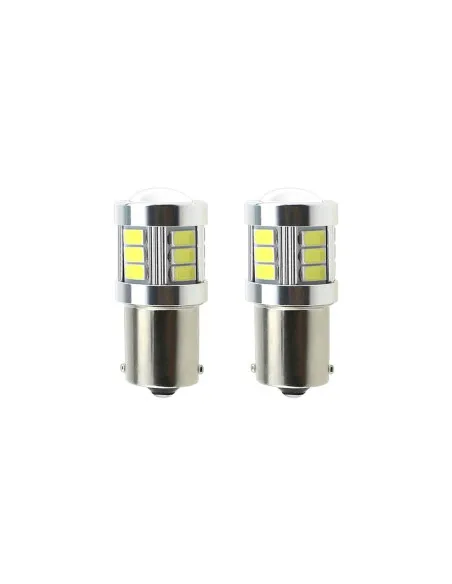 Set 2 x Becuri auto LED, 18 SMD, lupa, 12-24V