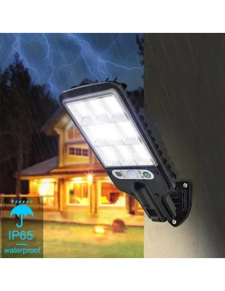 Set 5 Lămpi Solare de Perete, 72 LED-uri, 50W, Telecomandă, Senzor Mișcare, 3 Moduri, IP65