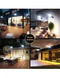 Set 5 Lămpi Solare de Perete, 72 LED-uri, 50W, Telecomandă, Senzor Mișcare, 3 Moduri, IP65