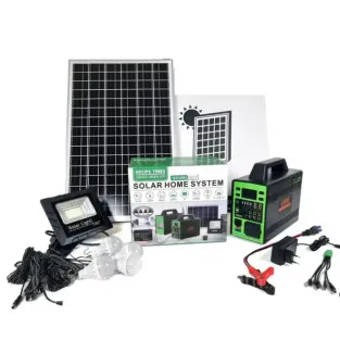 Kit sistem solar GD-150L , Invertor 220V 150W, Panou fotovoltaic 40W, cu 4 Becuri si Proiector LED