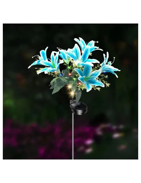 Lămpa Solara LED Crini 70 cm, IP65, Panou Solar 2V, Diverse culori