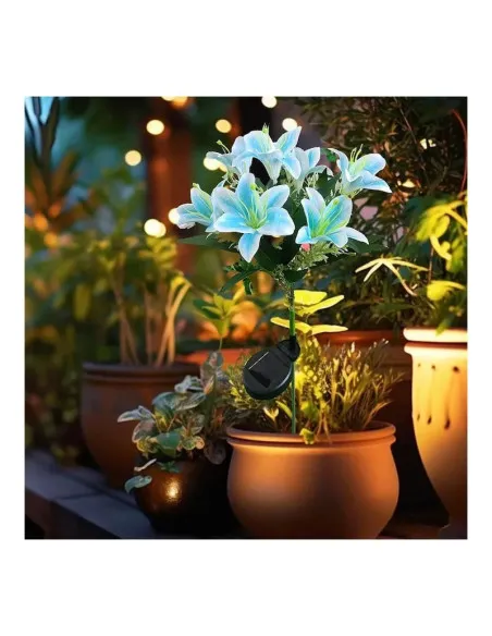 Lămpa Solara LED Crini 70 cm, IP65, Panou Solar 2V, Diverse culori