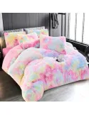 Pilota Cocolino Fluffy 200x230 cm + 2 Fețe de Pernă 50x70 cm, Multicolor – Set Confort Pufos pentru Dormitor