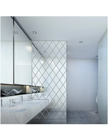 Oglinzi acrilice diamant romb sticker auto-adeziv 50 x 100 cm