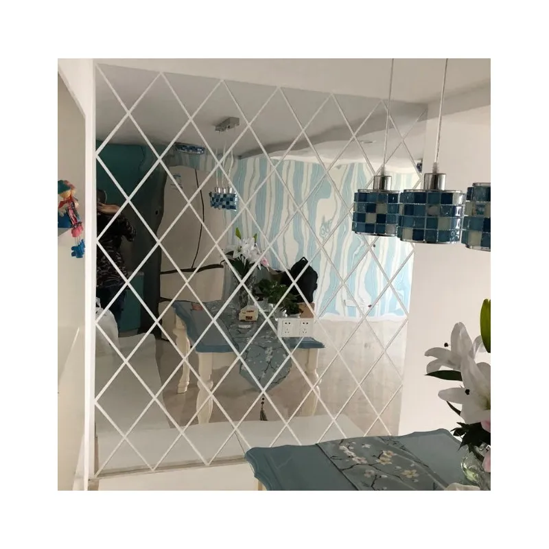 Oglinzi acrilice diamant romb sticker auto-adeziv 50 x 100 cm