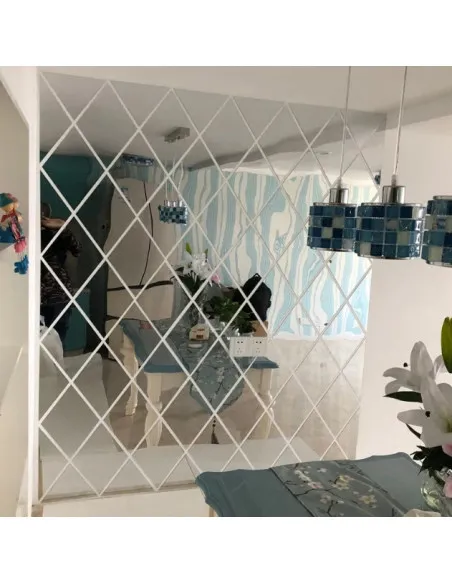 Oglinzi acrilice diamant romb sticker auto-adeziv 50 x 100 cm