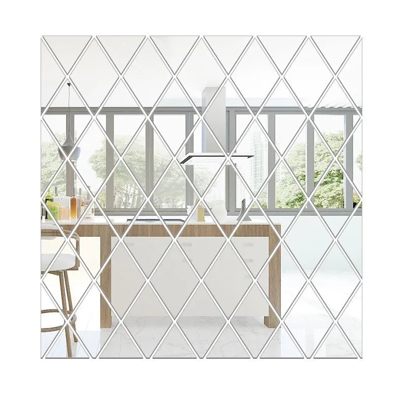 Oglinzi acrilice diamant romb sticker auto-adeziv 50 x 100 cm