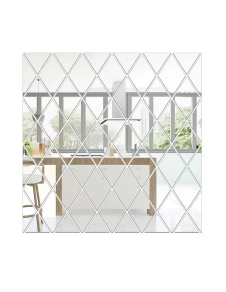 Oglinzi acrilice diamant romb sticker auto-adeziv 50 x 100 cm