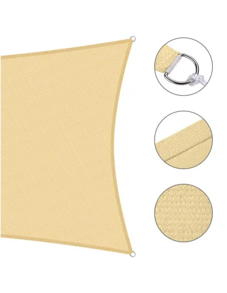 PLASA UMBRIRE 180 G/MP, 3 x 3 M, CREM, 4 INELE