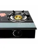 Aragaz ERTONE MN-1102, 2 Arzatoare din fonta, sticla securizata, aprindere pe quartz, negru,