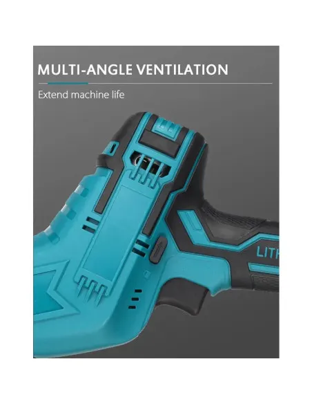 Fierăstrău Sabie cu Acumulator 24V, 2 Acumulatori + 4 Lame Incluse, 0-3100 RPM, Geantă Transport