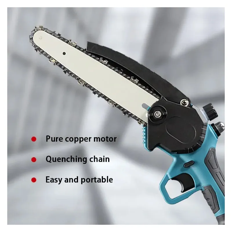 Mini Fierăstrău cu Acumulator DASGUT™, 48V, Lamă 20 cm, 2 Acumulatori 13.000 mAh, Sistem de Ungere