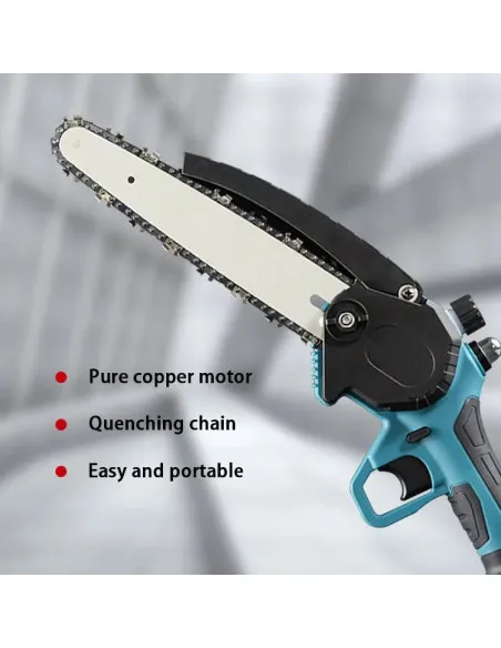 Mini Fierăstrău cu Acumulator DASGUT™, 48V, Lamă 20 cm, 2 Acumulatori 13.000 mAh, Sistem de Ungere