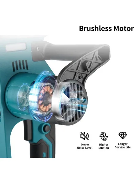 Drujbă electrică 14 inch, 1200W,DASGUT cu 2 acumulatori LI-Ion 48V, ungere lant, 30000RPM, 03