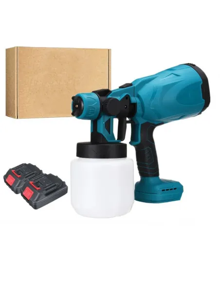 Pistol de Vopsit cu Acumulator DASGUT 24V, 2 Baterii, Rezervor 800 ml, 650 ml/min