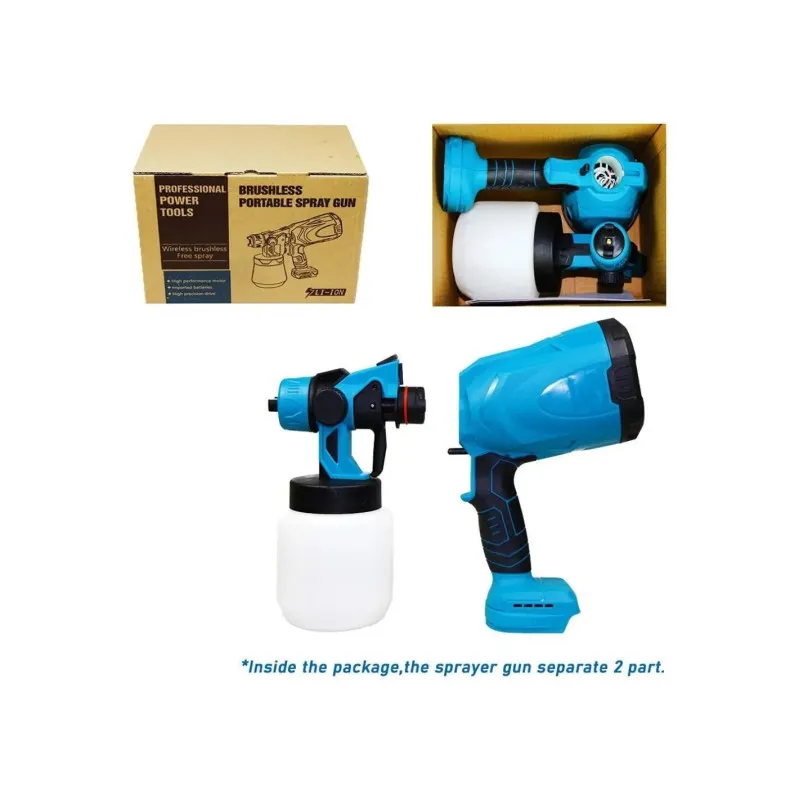 Pistol de Vopsit cu Acumulator DASGUT 24V, 2 Baterii, Rezervor 800 ml, 650 ml/min