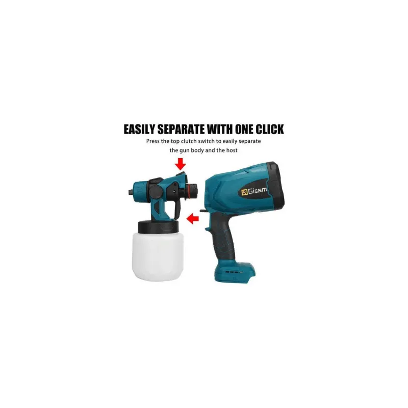 Pistol de Vopsit cu Acumulator DASGUT 24V, 2 Baterii, Rezervor 800 ml, 650 ml/min