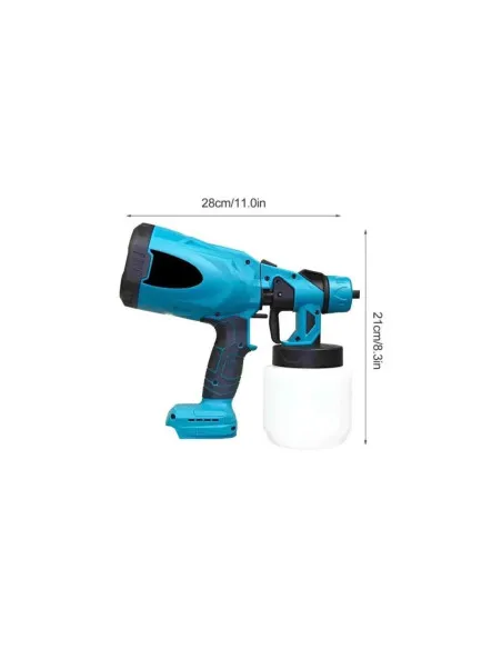 Pistol de Vopsit cu Acumulator DASGUT 24V, 2 Baterii, Rezervor 800 ml, 650 ml/min