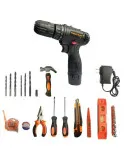 Bormasina electrica Dasgut cu 2 acumulatori, incarcator si 17 accesorii, 12 v