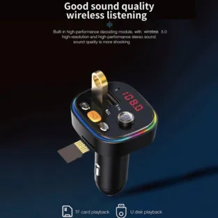 Modulator FM ZTB-C20, Bluetooth, 2 Porturi USB 2