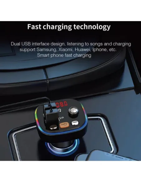 Modulator FM ZTB-C20, Bluetooth, 2 Porturi USB