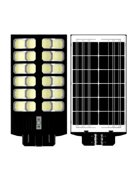 Lampă Solară Stradală Jortan 2400W, cu Panou Solar, Telecomandă și Suport, Iluminat Exterior LED