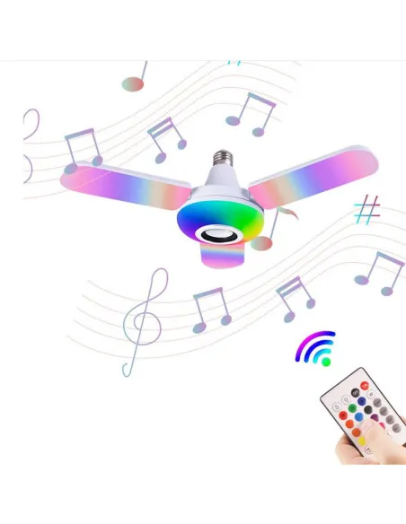 Lampa muzicala Bluetooth cu ventilator si