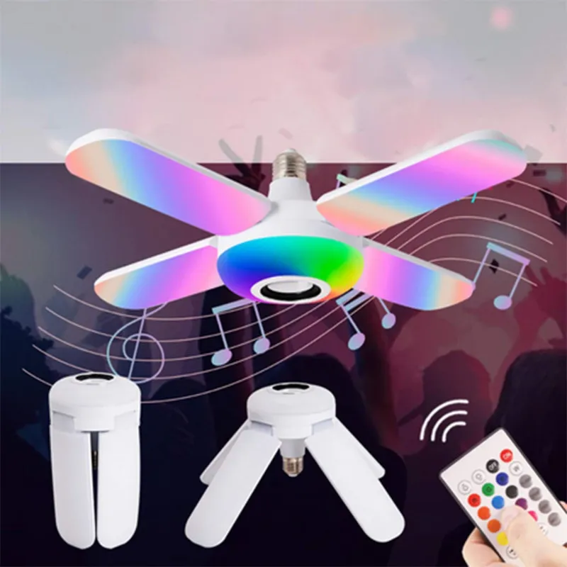 Lampa muzicala Bluetooth cu ventilator si