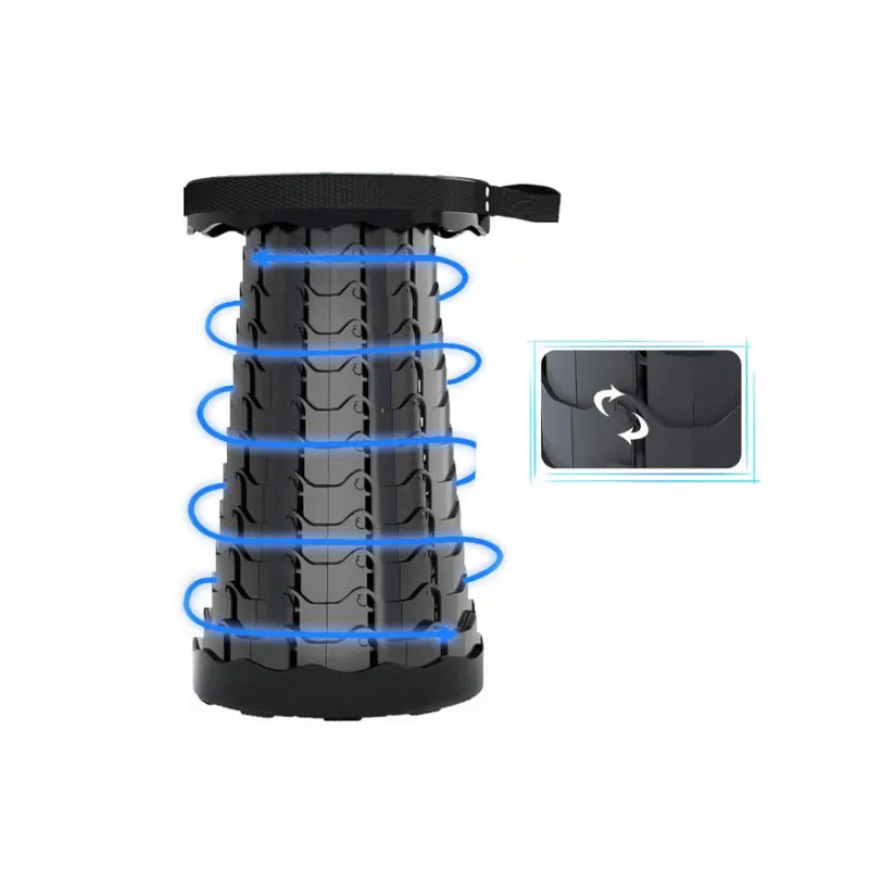 Taburet/Scaun pliabil portabil, retractabil, telescopic, pentru exterior