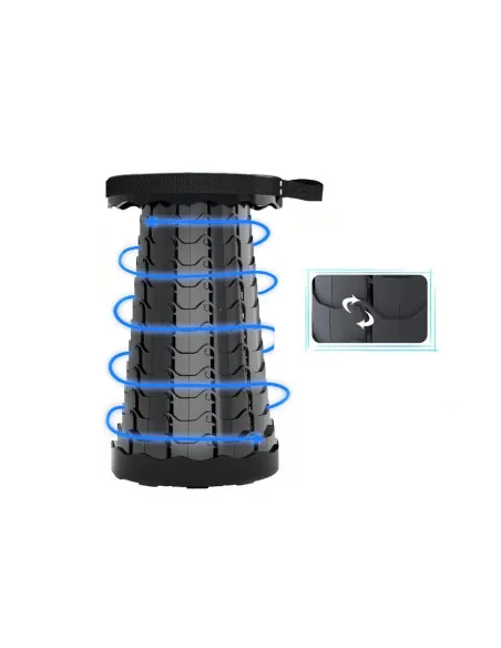 Taburet/Scaun pliabil portabil, retractabil, telescopic, pentru exterior