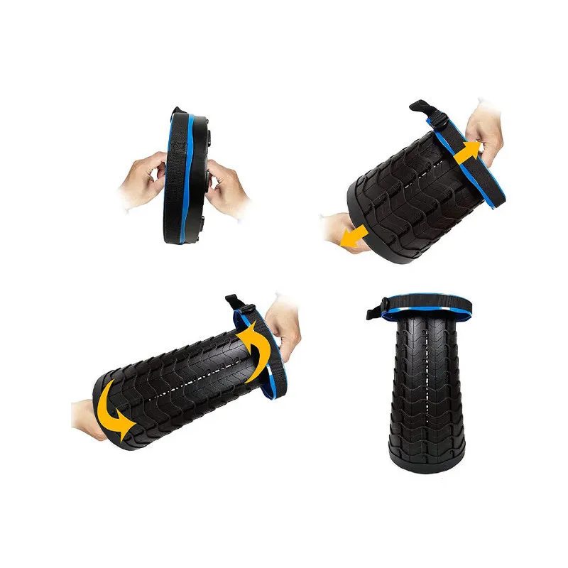 Taburet/Scaun pliabil portabil, retractabil, telescopic, pentru exterior
