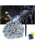 Instalație solară 500 LED – 50m Alb Rece , panou mare, controler, alimentare solară + USB