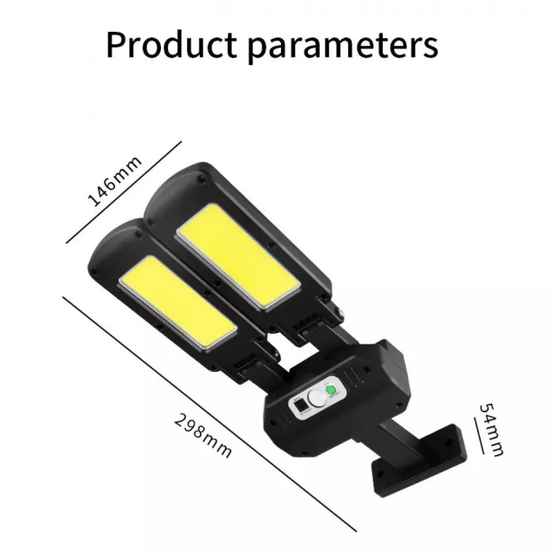 Lampa solara de perete cu doua reflectoare si telecomanda
