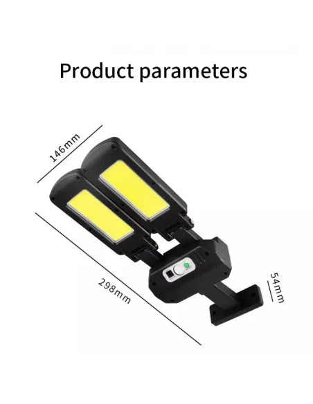 Lampa solara de perete cu doua reflectoare si telecomanda