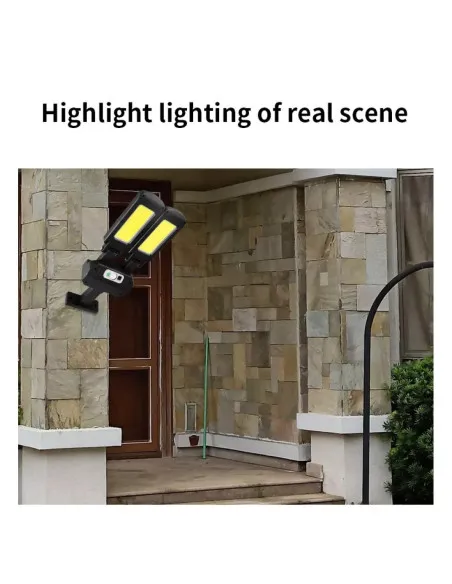 Lampa solara de perete cu doua reflectoare si telecomanda