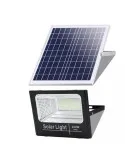 Set 2 x Proiector 100w cu panou solar Jortan , 6500k, IP66, telecomanda, indicator baterie