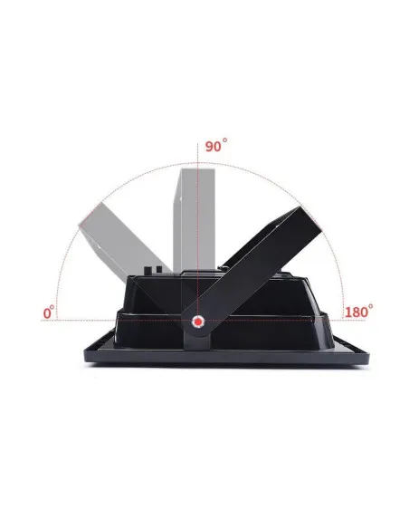 Set 2 x Proiector 100w cu panou solar Jortan , 6500k, IP66, telecomanda, indicator baterie