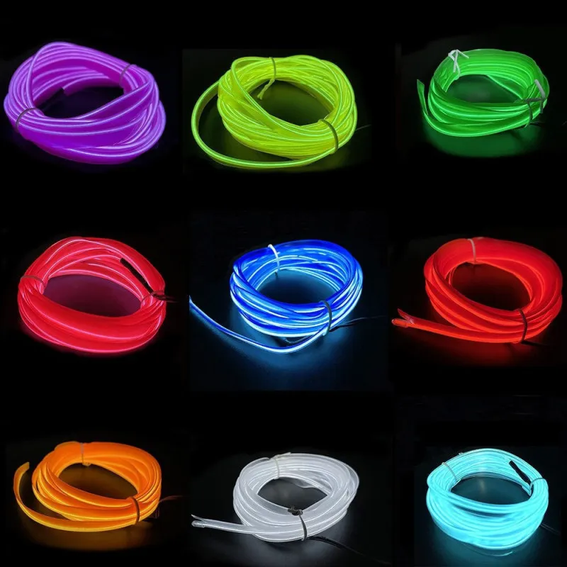 Banda decorativa auto LED 3 metri, pentru interior