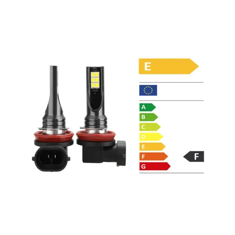 Set 2 Becuri auto LED H11 / H8 putere 60w 12LED SMD, temperatura 6000K, 6800lm