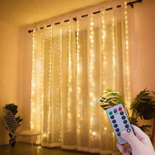 Instalatie perdea 3x3m , 300LED , 8 Programe, cu USB si Telecomanda