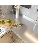 Folie Adezivă Autocolantă Imitație Inox, 60 x 300 cm, PVC, Aplicare Simplă