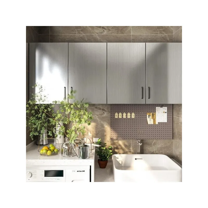 Folie Adezivă Autocolantă Imitație Inox, 60 x 300 cm, PVC, Aplicare Simplă