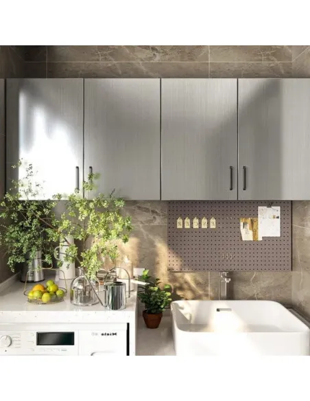 Folie Adezivă Autocolantă Imitație Inox, 60 x 300 cm, PVC, Aplicare Simplă