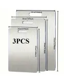Set 3 tocătoare din inox, impermeabile, cu utilizare pe ambele fețe – 34×23 / 30×20 / 24×15 cm